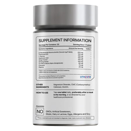 Decode Age Longevit Supplement | Nad+ Supplement Blend | Supports Energy | Immunity | Veg - 30n
