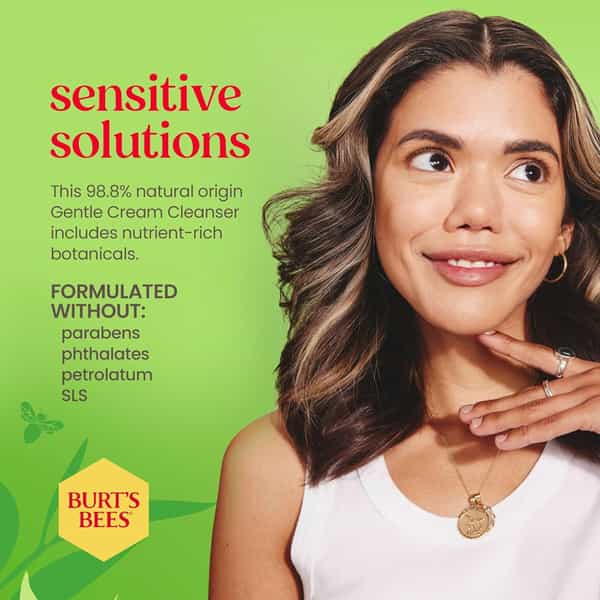 Burt's Bees Gentle Cream Cleanser | Aloe | Sensitive Skin | 170G