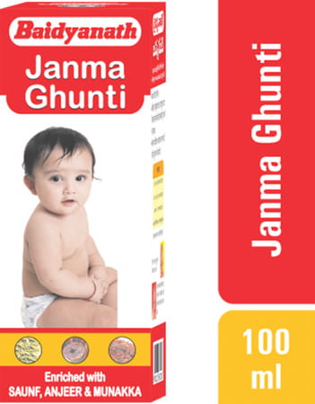 Baidyanath Nagpur Janma Ghunti 100 Ml (Pack Of 4) Ayurvedic Tonic For Children
