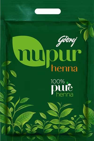Godrej Nupur 100% Pure Henna ( Mehendi ) Natural Conditioning & Anti Dandruff Hair Colour - 500G