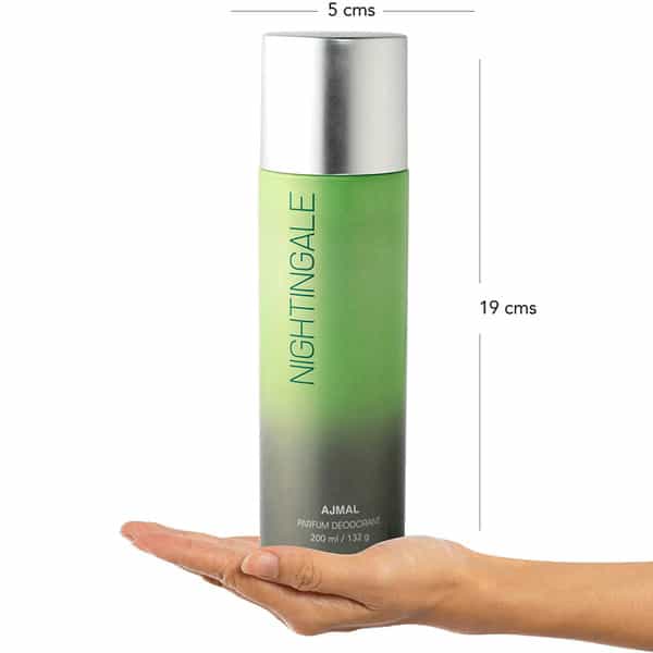 Ajmal 2 Nightingale For Men & Women & 1 Silver Shade For Men Deodorants Each 200Ml Combo Pack Of 3