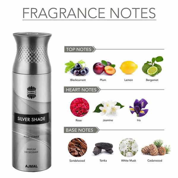 Ajmal 2 Nightingale For Men & Women & 1 Silver Shade For Men Deodorants Each 200Ml Combo Pack Of 3