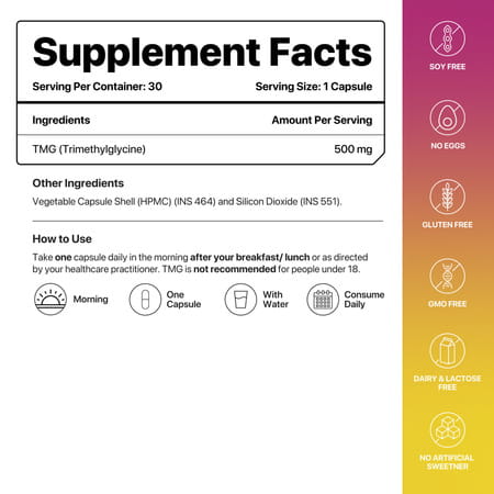 Decode Age Tmg Supplement | Betaine Hydrochloride Supplement | 500mg | Veg - 30n