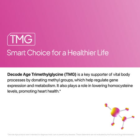 Decode Age Tmg Supplement | Betaine Hydrochloride Supplement | 500mg | Veg - 30n
