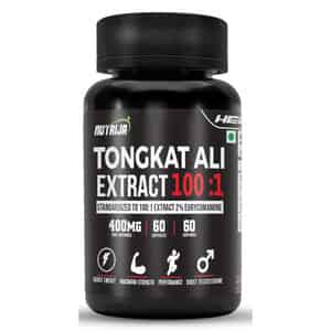 Nutrija Tongkat Ali Extract 400mg Capsules | Standardized To 100:1 | Active 2% Eurycomanone (120n)