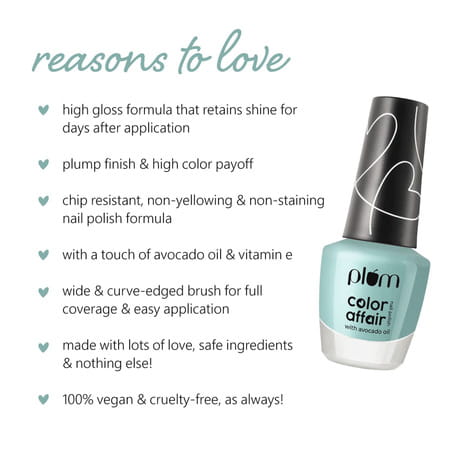 Plum Color Affair Nail Polish Summer Sorbet Collection Mint 11 Ml