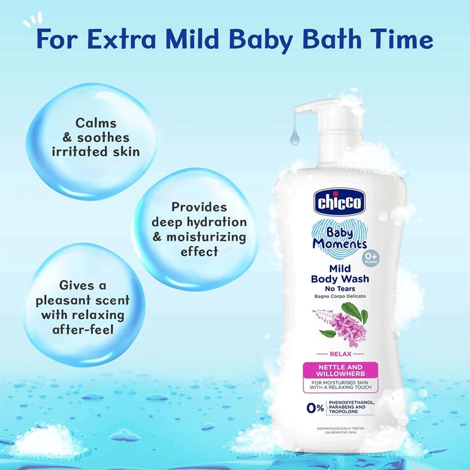 Buy CHICCO BABY MOMENTS MILD BODY WASH RELAX, NO TEARS FOR SOFT SKIN