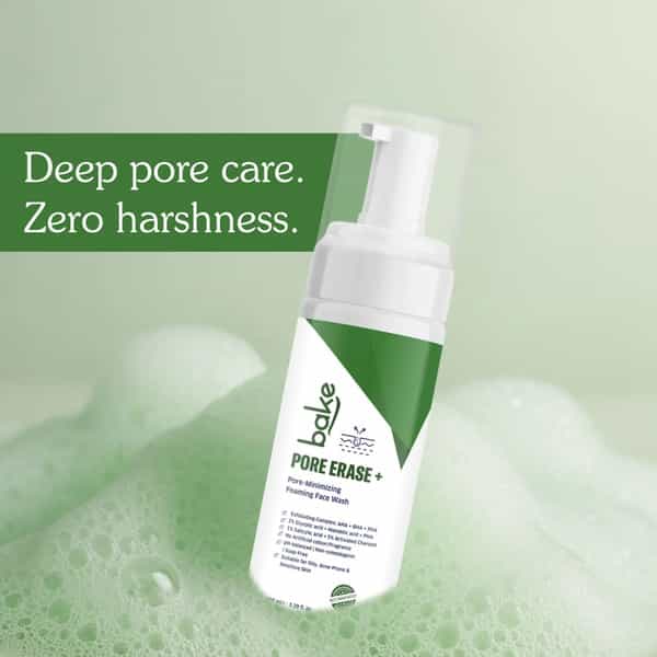 Bake Pore Erase Foaming Face Wash With Glycolic | Salicylic & Mandelic (100Ml)