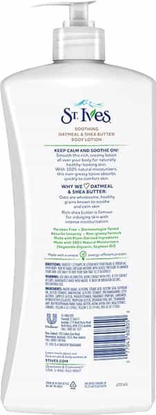 St. Ives Soothing Oatmeal & Shea Butter Body Lotion | 100% Natural Moisturizers | 621Ml