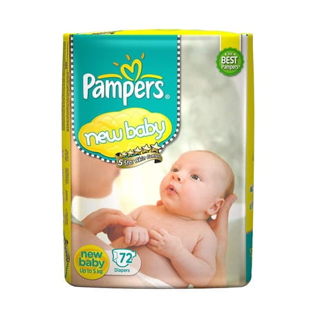 Pampers New Baby Diapers 72