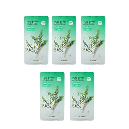 Missha Pure Source Pocket Pack (Green Tea) - Pack Of 5