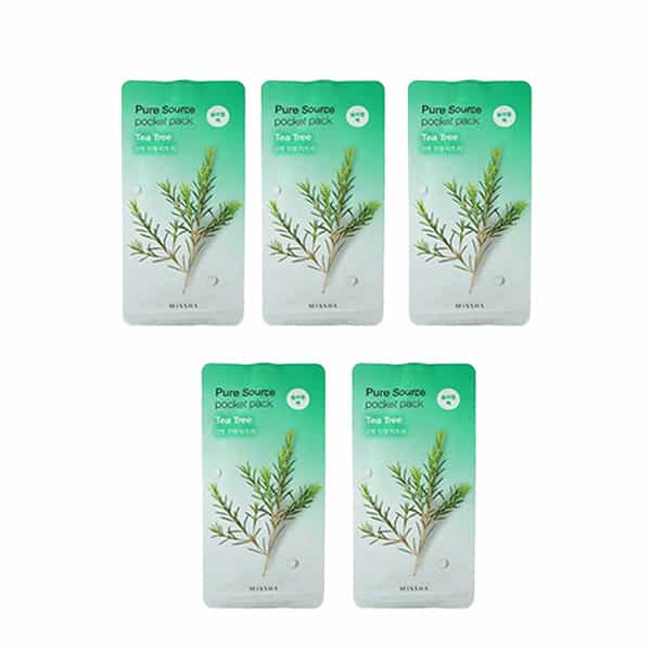 Missha Pure Source Pocket Pack (Green Tea) - Pack Of 5