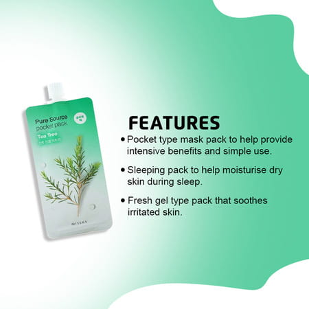 Missha Pure Source Pocket Pack (Green Tea) - Pack Of 5