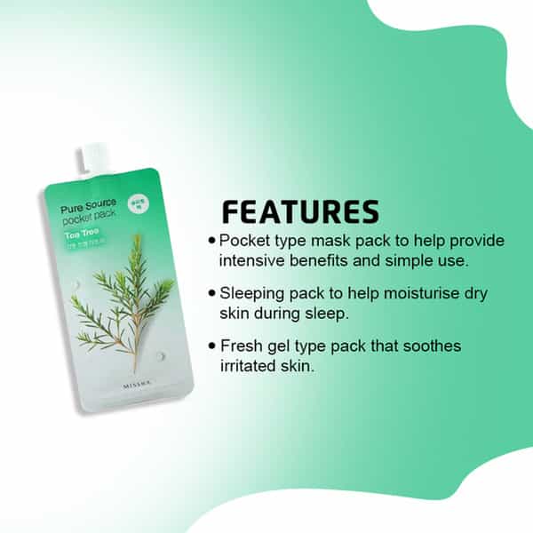 Missha Pure Source Pocket Pack (Green Tea) - Pack Of 5