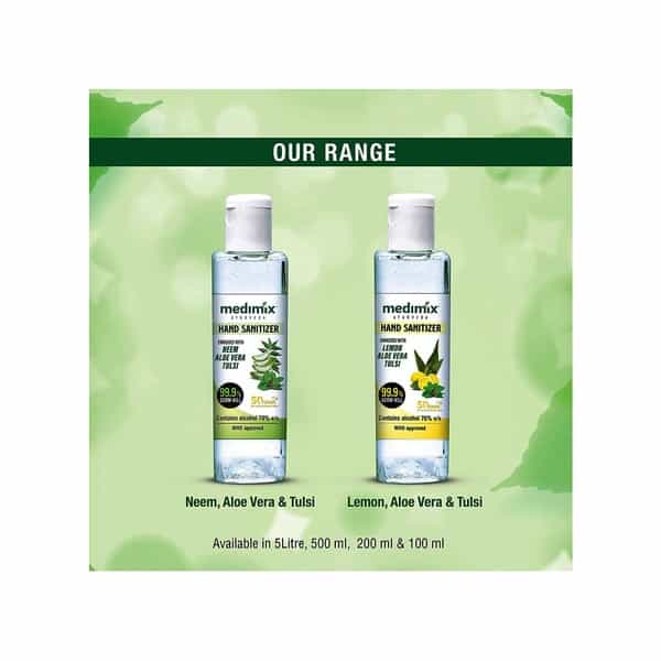 Medimix Ayurveda Hand Sanitizer Enriched With Neem Aloevera Tulsi - 200 Ml