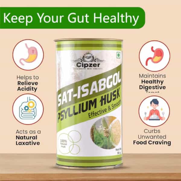Cipzer Sat Isabgol 50G | Supports Digestive Health & Colon Wellness