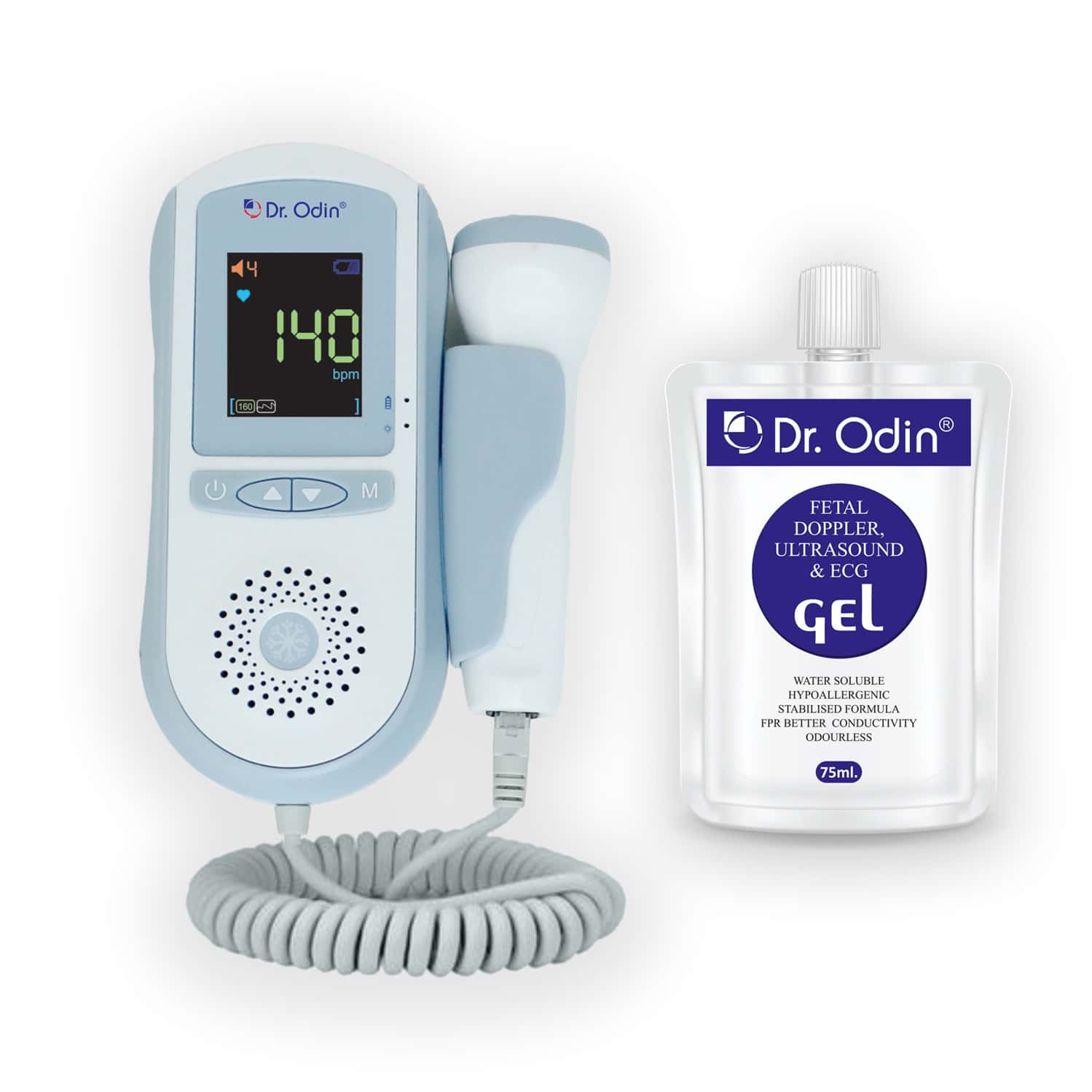 Dr. Odin Ofd103 Fetal Doppler With Ultrasound Gel & In-built Speaker Portable Baby Heartbeat Monitor