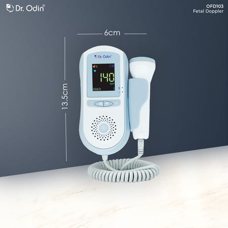 Dr. Odin Ofd103 Fetal Doppler With Ultrasound Gel & In-Built Speaker Portable Baby Heartbeat Monitor