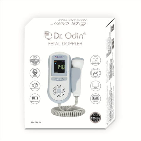 Dr. Odin Ofd103 Fetal Doppler With Ultrasound Gel & In-Built Speaker Portable Baby Heartbeat Monitor