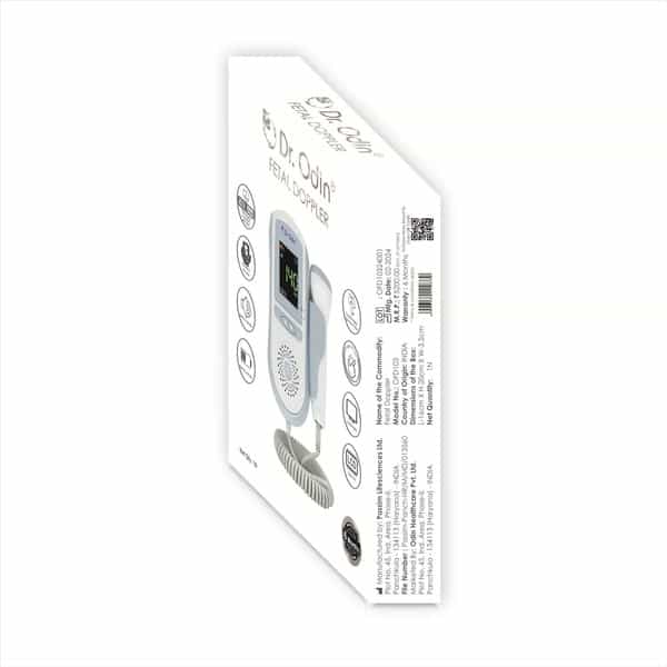 Dr. Odin Ofd103 Fetal Doppler With Ultrasound Gel & In-Built Speaker Portable Baby Heartbeat Monitor