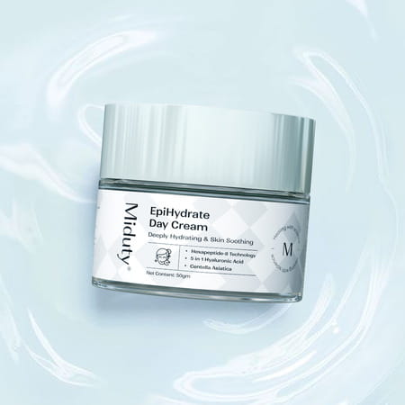 Miduty Epihydrate | Hydrating Day Cream | Hyaluronic Acid | Centella Asiatica & Peptides - 50g