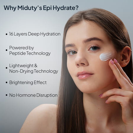 Miduty Epihydrate | Hydrating Day Cream | Hyaluronic Acid | Centella Asiatica & Peptides - 50g
