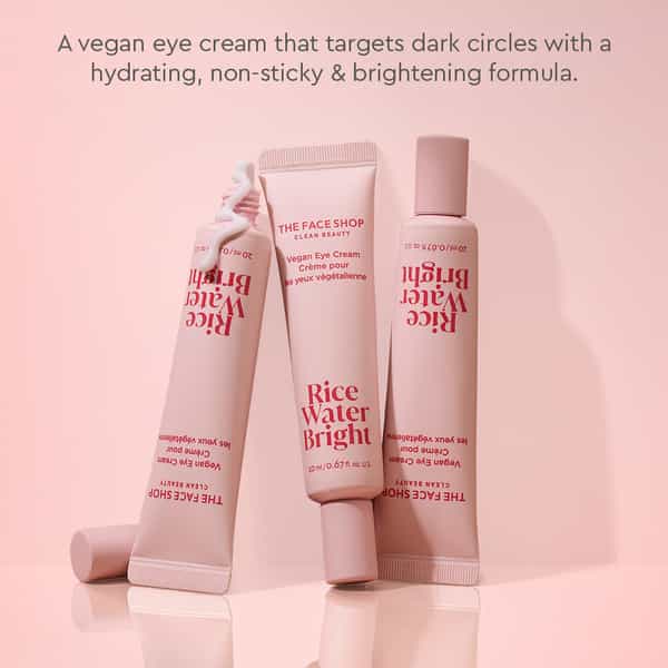 The Face Shop Rice Water Eye Cream | Niacinamide | Brightens Moisturizes Under Eye - 20Ml