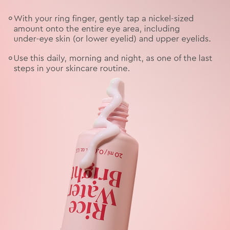 The Face Shop Rice Water Eye Cream | Niacinamide | Brightens Moisturizes Under Eye - 20ml