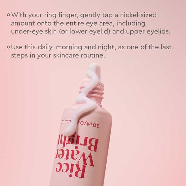 The Face Shop Rice Water Eye Cream | Niacinamide | Brightens Moisturizes Under Eye - 20Ml