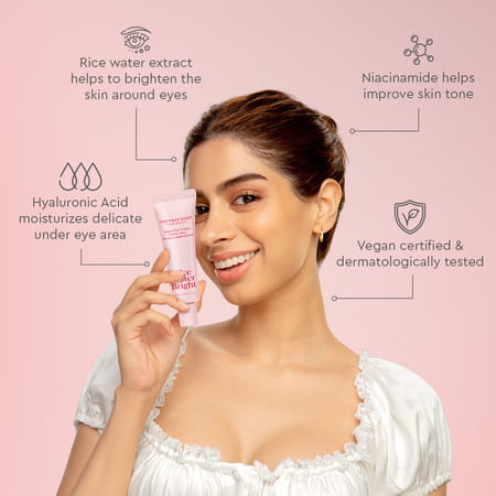 The Face Shop Rice Water Eye Cream | Niacinamide | Brightens Moisturizes Under Eye - 20ml