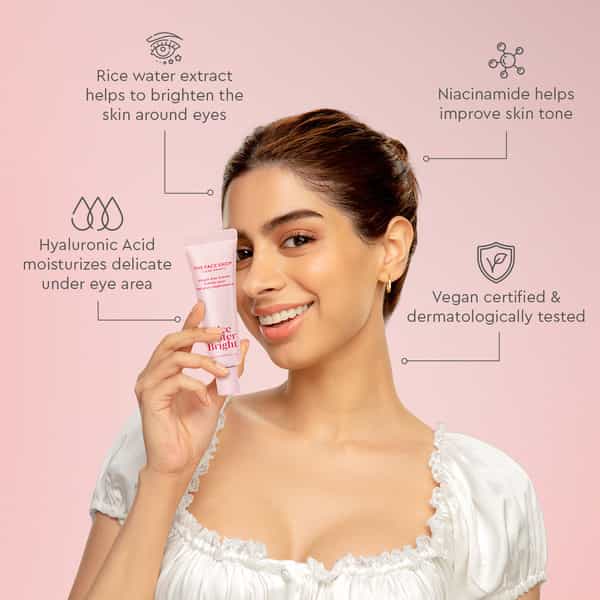 The Face Shop Rice Water Eye Cream | Niacinamide | Brightens Moisturizes Under Eye - 20Ml