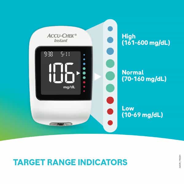 Accu-Chek Instant Wireless Blood Glucose Meter And Lancing Device | Glucometer | Free 10 Test Strips