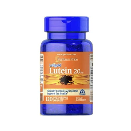 Puritan's Pride Lutein 20 Mg With Zeaxanthin Softgels | Supports Eye Health | 120 Count