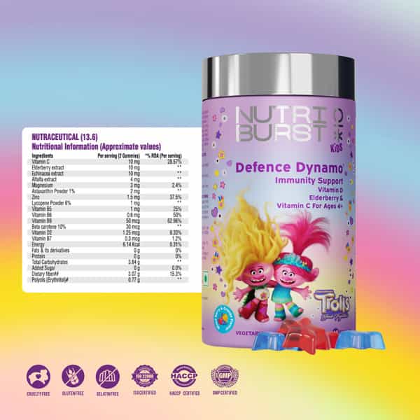 Nutriburst Defence Dynamo Trolls Gummies - 60 Gummy