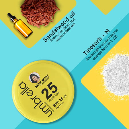 Keya Seth Aromatherapy Umbrella Sunscreen Powder - Spf 25 Uvb Pa+++ Uva- 50gm