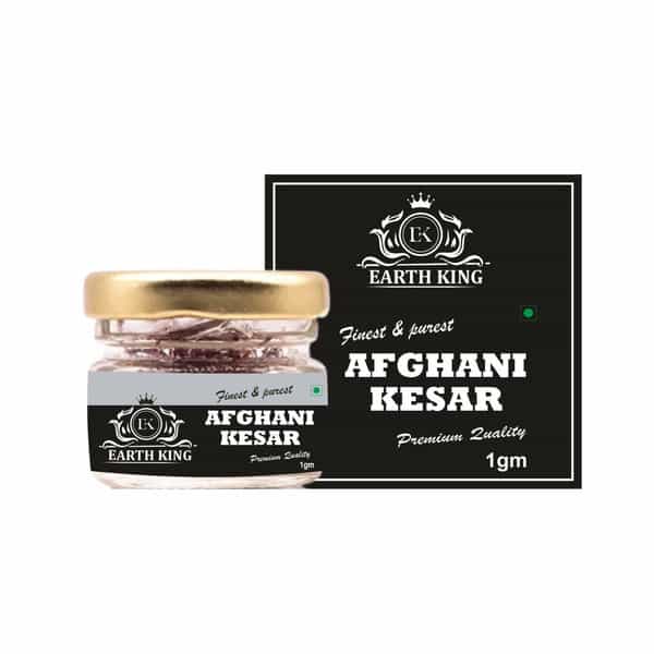 Earth King Natural & Pure Finest A++ Grade Afghani Kesar Thread Saffron - 1Gm