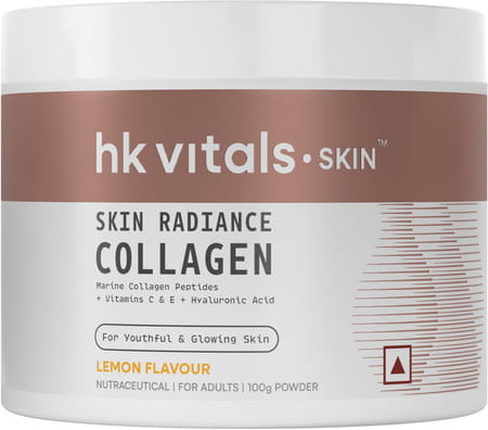 Healthkart Hk Vitals Skin Radiance Marine Collagen Supplement | Lemon 100gm