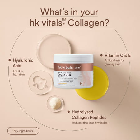 Hk Vitals Skin Radiance Marine Collagen Supplement (Lemon - 100G)