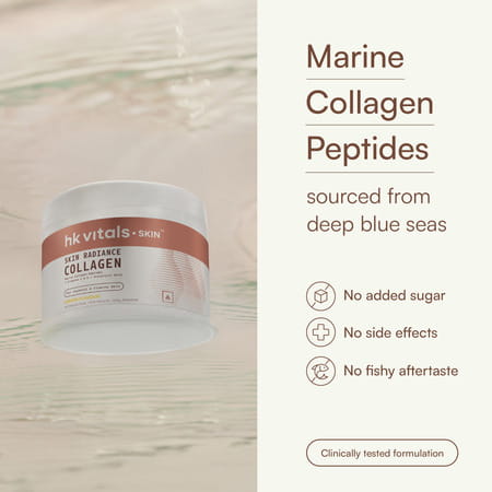 Hk Vitals Skin Radiance Marine Collagen Supplement (Lemon - 100G)