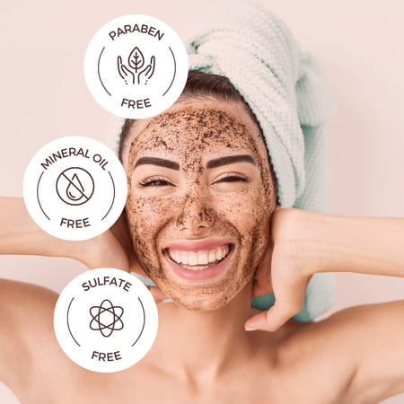 Coco Crush Rose Coconut Body Scrub For Brightening Skin | 100% Natural Scrub - 15g