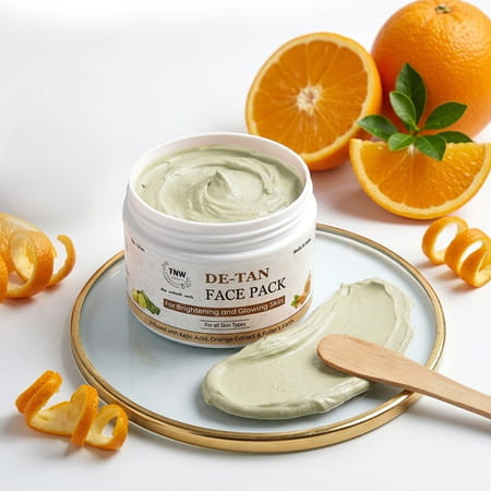 Tnw The Natural Wash Detan Face Pack | Orange Extract | Tan Removal & Glowing Skin | 50 Gm