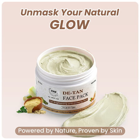 Tnw The Natural Wash Detan Face Pack | Orange Extract | Tan Removal & Glowing Skin | 50 Gm