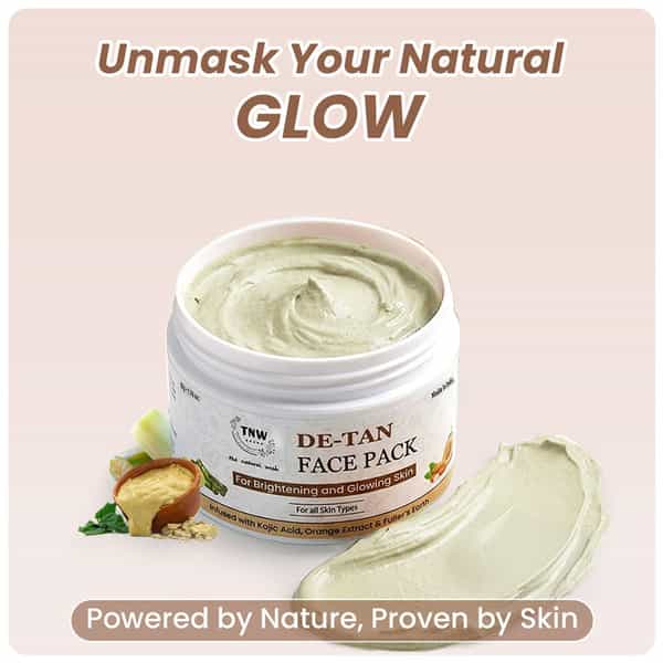 Tnw The Natural Wash Detan Face Pack | Orange Extract | Tan Removal & Glowing Skin | 50 Gm
