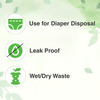 Beco Compostable Small 17 X 19 Inches Garbage Bags/Trash Bags/Dustbin Bags - 15 Pieces