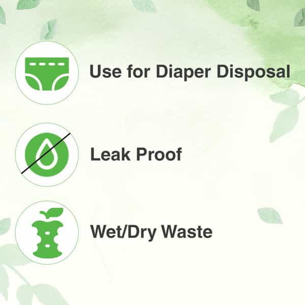 Beco Compostable Small 17 X 19 Inches Garbage Bags/Trash Bags/Dustbin Bags - 15 Pieces