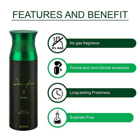 Ajmal 1 Distraction Unisex 1 Sacrifice Ii Men & 1 Wisal Dhahab Men Deo Each 200ml Combo Pack 3