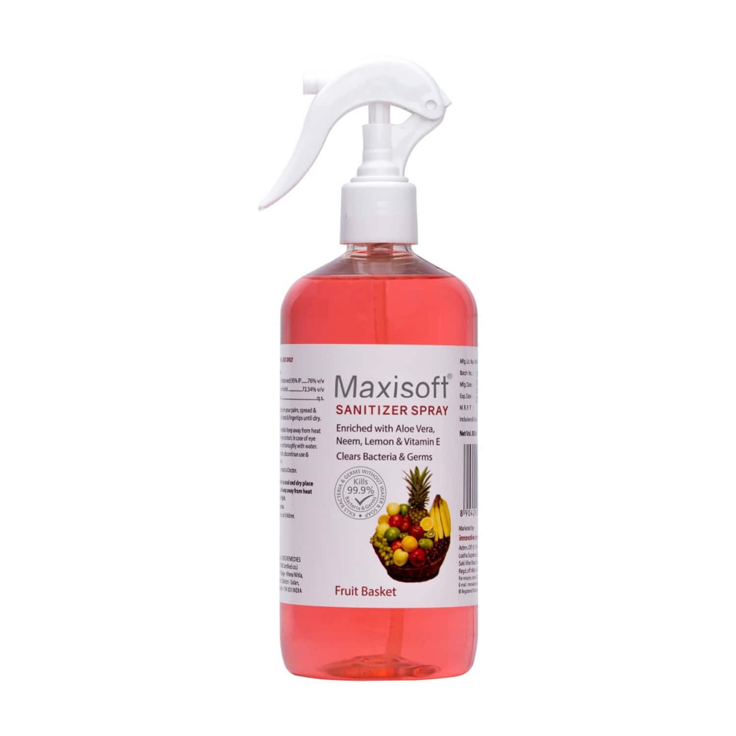 Maxisoft Sanitizer Spray | Fruit Basket | 500 Ml