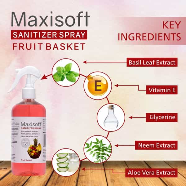 Maxisoft Sanitizer Spray | Fruit Basket | 500 Ml