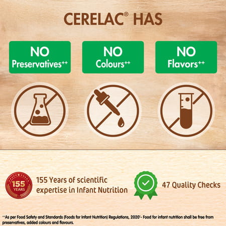 Nestle Cerelac Wheat | No Refined Sugar & No Preservatives | 6 To 24 Months | 300 Gm