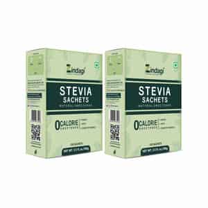 Zindagi Stevia Sugar Sachets|100% Natural Sweetener|Zero Calorie Sweetener |100 Sachets|Pack Of 2